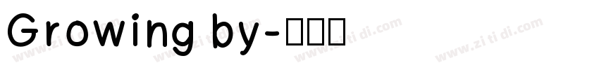 Growing by字体转换
